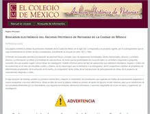 Tablet Screenshot of notarias.colmex.mx