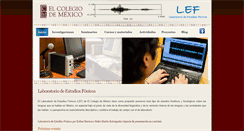 Desktop Screenshot of lef.colmex.mx